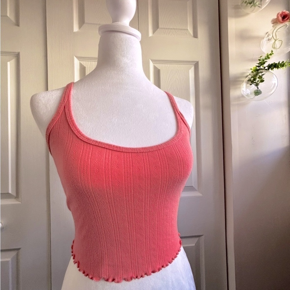 Colsie Pink Ribbed Tank Top